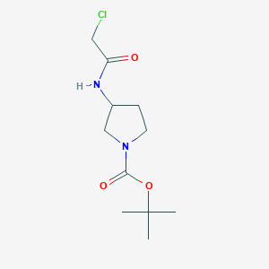 molecular formula C11H19ClN2O3 B2527800 tert-Butyl 3-(2-chloroacetamido)pyrrolidine-1-carboxylate CAS No. 865432-10-6