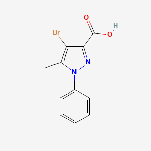 molecular formula C11H9BrN2O2 B2527805 4-溴-5-甲基-1-苯基吡唑-3-羧酸 CAS No. 73227-92-6