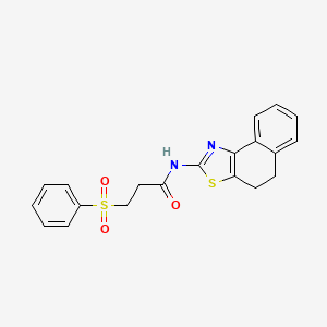 molecular formula C20H18N2O3S2 B2527806 N-(4,5-dihydronaphtho[1,2-d]thiazol-2-yl)-3-(phenylsulfonyl)propanamide CAS No. 868675-82-5