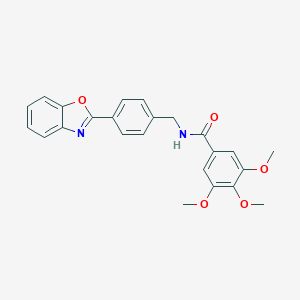 molecular formula C24H22N2O5 B252781 N-[4-(1,3-benzoxazol-2-yl)benzyl]-3,4,5-trimethoxybenzamide 