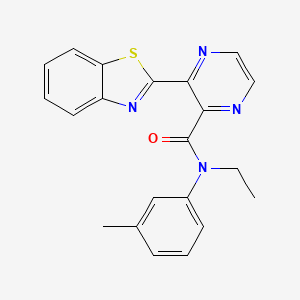 3-(1,3-benzothiazol-2-yl)-N-ethyl-N-(3-methylphenyl)pyrazine-2-carboxamide