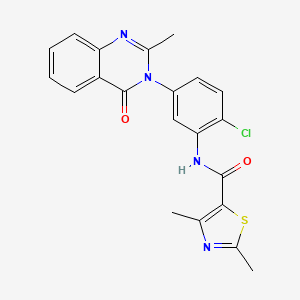 N-(2-chloro-5-(2-methyl-4-oxoquinazolin-3(4H)-yl)phenyl)-2,4-dimethylthiazole-5-carboxamide