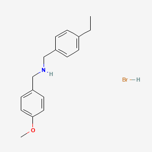 molecular formula C17H22BrNO B2527822 (4-Ethylbenzyl)(4-methoxybenzyl)amine hydrobromide CAS No. 1609409-51-9; 423735-26-6
