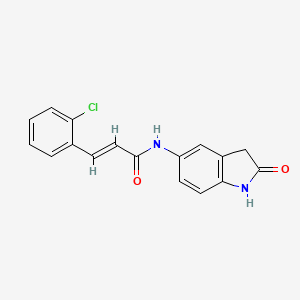 molecular formula C17H13ClN2O2 B2527837 (E)-3-(2-chlorophenyl)-N-(2-oxoindolin-5-yl)acrylamide CAS No. 1251711-87-1