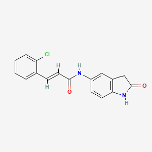 molecular formula C17H13ClN2O2 B2527837 (E)-3-(2-氯苯基)-N-(2-氧代吲哚-5-基)丙烯酰胺 CAS No. 1251711-87-1