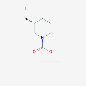 molecular formula C11H20INO2 B2527855 1,1-Dimethylethyl (3R)-3-(iodomethyl)-1-piperidinecarboxylate CAS No. 384830-08-4