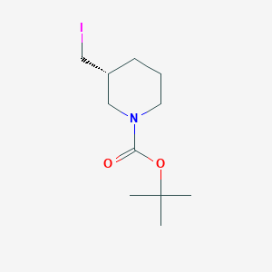 molecular formula C11H20INO2 B2527855 1,1-二甲基乙基 (3R)-3-(碘甲基)-1-哌啶甲酸酯 CAS No. 384830-08-4