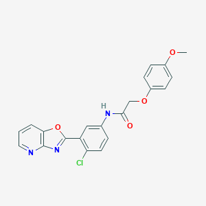 molecular formula C21H16ClN3O4 B252786 N-(4-chloro-3-[1,3]oxazolo[4,5-b]pyridin-2-ylphenyl)-2-(4-methoxyphenoxy)acetamide 