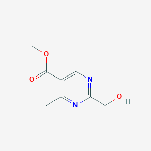 molecular formula C8H10N2O3 B2527861 Methyl 2-(hydroxymethyl)-4-methylpyrimidine-5-carboxylate CAS No. 2361635-99-4