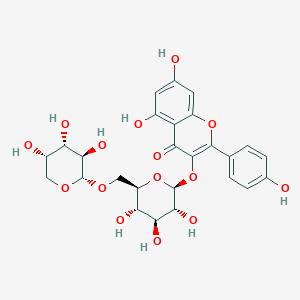 molecular formula C26H28O15 B2527867 6''-O-L-阿拉伯吡喃糖苷阿魏酰苷 CAS No. 110352-79-9