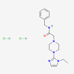 N-benzyl-2-(4-(1-ethyl-1H-imidazol-2-yl)piperazin-1-yl)acetamide dihydrochloride