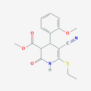 Methyl 5-cyano-6-(ethylsulfanyl)-4-(2-methoxyphenyl)-2-oxo-1,2,3,4-tetrahydropyridine-3-carboxylate