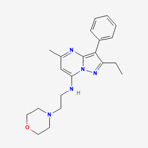 2-ethyl-5-methyl-N-(2-morpholin-4-ylethyl)-3-phenylpyrazolo[1,5-a]pyrimidin-7-amine