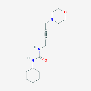 molecular formula C15H25N3O2 B2527885 1-Cyclohexyl-3-(4-morpholinobut-2-yn-1-yl)urea CAS No. 1396750-42-7