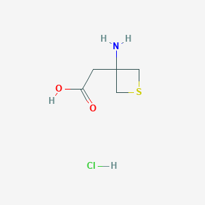 2-(3-Aminothietan-3-yl)acetic acid;hydrochloride