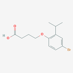 molecular formula C13H17BrO3 B2527887 4-[4-溴-2-(甲基乙基)苯氧基]丁酸 CAS No. 691372-10-8