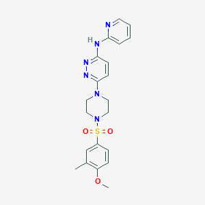 6-(4-((4-methoxy-3-methylphenyl)sulfonyl)piperazin-1-yl)-N-(pyridin-2-yl)pyridazin-3-amine