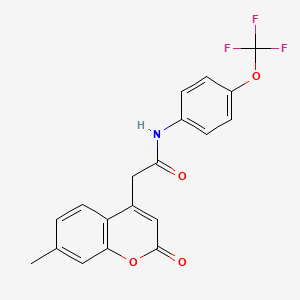 2-(7-methyl-2-oxo-2H-chromen-4-yl)-N-(4-(trifluoromethoxy)phenyl)acetamide