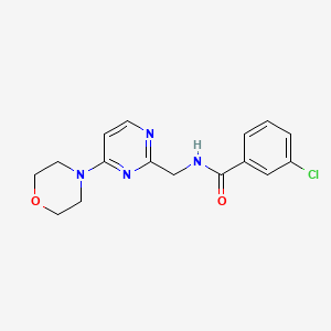 3-chloro-N-((4-morpholinopyrimidin-2-yl)methyl)benzamide