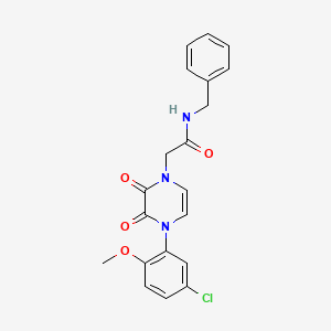 N-benzyl-2-[4-(5-chloro-2-methoxyphenyl)-2,3-dioxopyrazin-1-yl]acetamide
