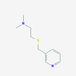 molecular formula C10H16N2S B025279 Pyridine, 3-(((2-(dimethylamino)ethyl)thio)methyl)- CAS No. 102206-60-0