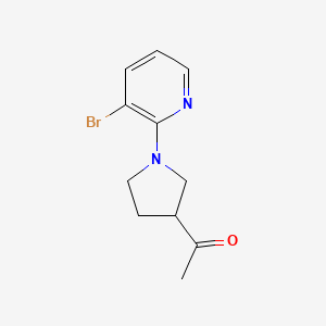 molecular formula C11H13BrN2O B2527900 1-[1-(3-Bromopyridin-2-yl)pyrrolidin-3-yl]ethan-1-one CAS No. 2097913-54-5