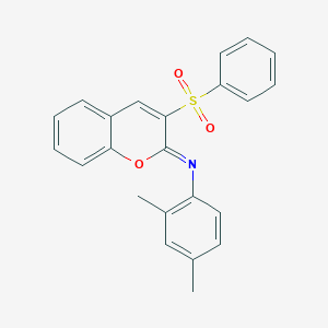 (Z)-2,4-dimethyl-N-(3-(phenylsulfonyl)-2H-chromen-2-ylidene)aniline