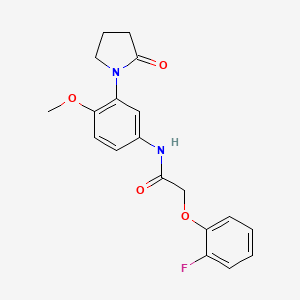 2-(2-fluorophenoxy)-N-(4-methoxy-3-(2-oxopyrrolidin-1-yl)phenyl)acetamide