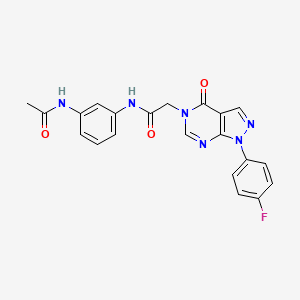 N-(3-acetamidophenyl)-2-(1-(4-fluorophenyl)-4-oxo-1H-pyrazolo[3,4-d]pyrimidin-5(4H)-yl)acetamide