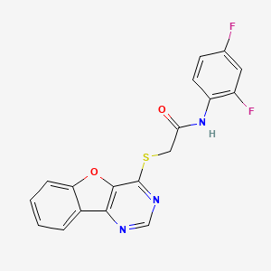 2-(benzofuro[3,2-d]pyrimidin-4-ylthio)-N-(2,4-difluorophenyl)acetamide