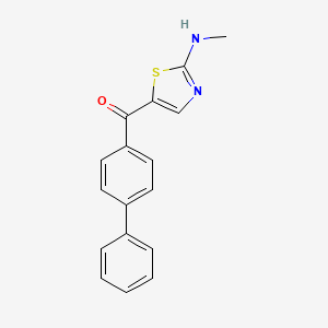 molecular formula C17H14N2OS B2527924 [1,1'-Biphenyl]-4-yl[2-(methylamino)-1,3-thiazol-5-yl]methanone CAS No. 339022-07-0
