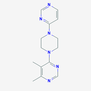 molecular formula C14H18N6 B2527926 4,5-Dimethyl-6-(4-pyrimidin-4-ylpiperazin-1-yl)pyrimidine CAS No. 2380070-92-6