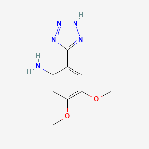 4,5-dimethoxy-2-(1H-tetrazol-5-yl)aniline