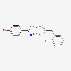 molecular formula C18H12F2N2S B2527945 2-(2-Fluorobenzyl)-6-(4-fluorophenyl)imidazo[2,1-b][1,3]thiazole CAS No. 881968-89-4