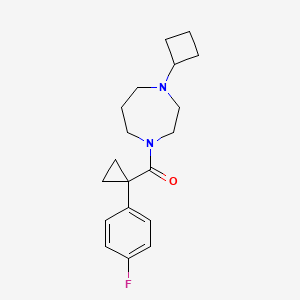 molecular formula C19H25FN2O B2527947 (4-Cyclobutyl-1,4-diazepan-1-yl)(1-(4-fluorophenyl)cyclopropyl)methanone CAS No. 2309553-04-4