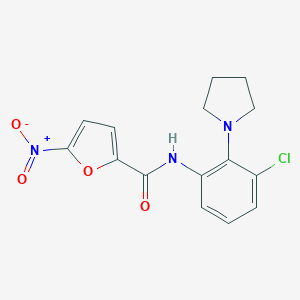 N-[3-chloro-2-(1-pyrrolidinyl)phenyl]-5-nitro-2-furamide