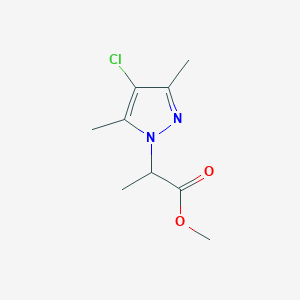 methyl 2-(4-chloro-3,5-dimethyl-1H-pyrazol-1-yl)propanoate