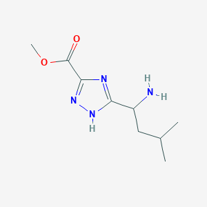 Methyl 5-(1-amino-3-methylbutyl)-1H-1,2,4-triazole-3-carboxylate