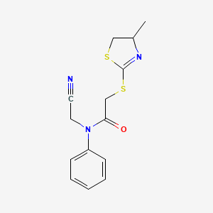 N-(cyanomethyl)-2-[(4-methyl-4,5-dihydro-1,3-thiazol-2-yl)sulfanyl]-N-phenylacetamide