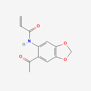 molecular formula C12H11NO4 B2527963 N-(6-Acetyl-1,3-benzodioxol-5-yl)prop-2-enamide CAS No. 1620562-55-1