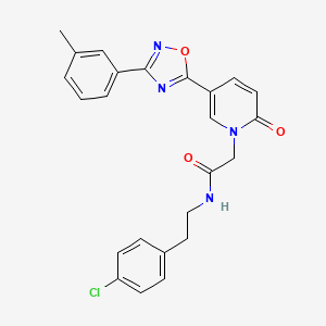 N-[2-(4-chlorophenyl)ethyl]-2-{5-[3-(3-methylphenyl)-1,2,4-oxadiazol-5-yl]-2-oxopyridin-1(2H)-yl}acetamide