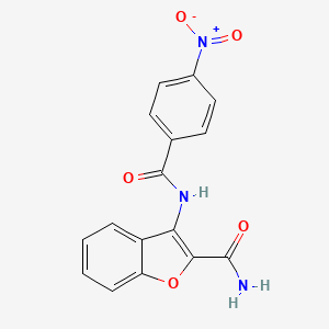 3-(4-Nitrobenzamido)benzofuran-2-carboxamide