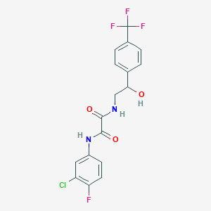 N1-(3-chloro-4-fluorophenyl)-N2-(2-hydroxy-2-(4-(trifluoromethyl)phenyl)ethyl)oxalamide