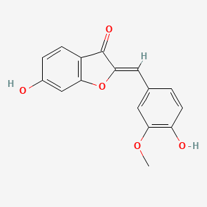molecular formula C16H12O5 B2527990 (2Z)-6-hydroxy-2-[(4-hydroxy-3-methoxyphenyl)methylidene]-1-benzofuran-3-one CAS No. 32396-80-8