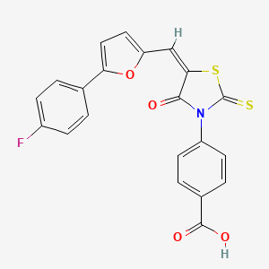 (E)-4-(5-((5-(4-fluorophenyl)furan-2-yl)methylene)-4-oxo-2-thioxothiazolidin-3-yl)benzoic acid
