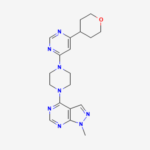 1-Methyl-4-[4-[6-(oxan-4-yl)pyrimidin-4-yl]piperazin-1-yl]pyrazolo[3,4-d]pyrimidine