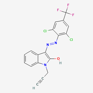 1-(2-propynyl)-1H-indole-2,3-dione 3-{N-[2,6-dichloro-4-(trifluoromethyl)phenyl]hydrazone}