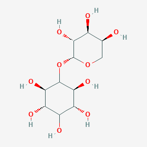 molecular formula C11H20O10 B025280 (1R,2S,4R,5S)-6-[(2R,3R,4S,5S)-3,4,5-trihydroxyoxan-2-yl]oxycyclohexane-1,2,3,4,5-pentol CAS No. 110107-23-8