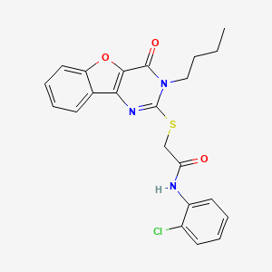 2-((3-butyl-4-oxo-3,4-dihydrobenzofuro[3,2-d]pyrimidin-2-yl)thio)-N-(2-chlorophenyl)acetamide