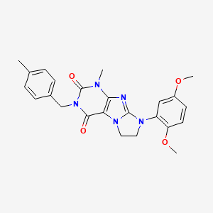 6-(2,5-Dimethoxyphenyl)-4-methyl-2-[(4-methylphenyl)methyl]-7,8-dihydropurino[7,8-a]imidazole-1,3-dione
